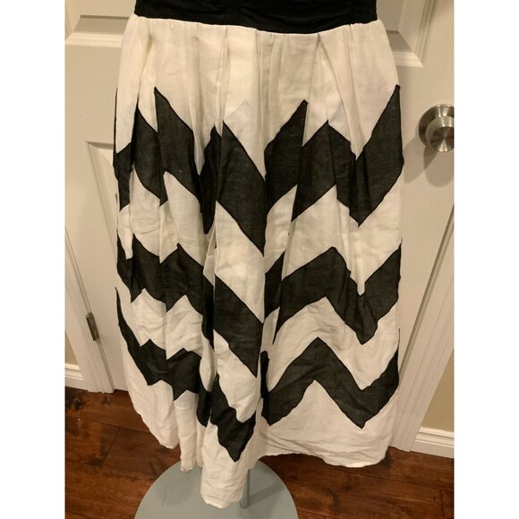 Leifnotes Black & White Zig-Zag Strapless Dress, Size 4 (US) - Picture 3 of 7